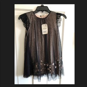 Zara girls black occasion dress NWT size 8